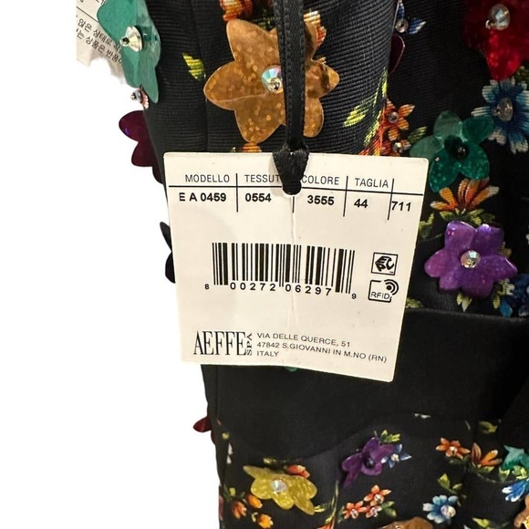 Moschino Couture Rainbow Floral Applique Dress Sz IT 44 US 10 NWT - Picture 13 of 14